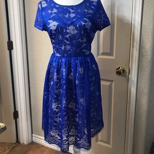 Lace blue dress